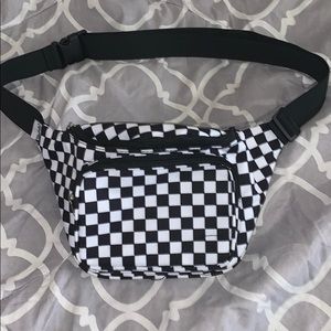 WODODO Black & White Checkered print Fanny Pack